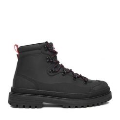 Trapery Hunter. Czarne śniegowce i trapery męskie Hunter, bez zapięcia. Za 299.99 zł.