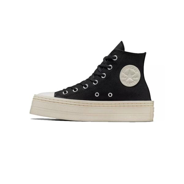 Buty sportowe Converse Chuck Taylor Modern. Czarne obuwie sportowe damskie Converse, bez wzorów, z materiału. Za 490.00 zł.