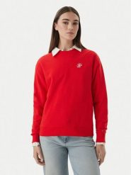 Tommy Hilfiger Bluza Logo Embroidery WW0WW48724 Czerwony Relaxed Fit. Czerwone bluzy damskie Tommy Hilfiger, xs, bez wzorów, z bawełny, bez kaptura. Za 399.99 zł.