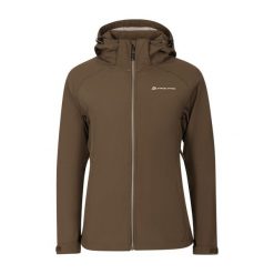 Damska kurtka turystyczna Alpine Pro Hoora. Zielone kurtki damskie Alpine Pro, bez wzorów, z softshellu, bez kaptura. Za 407.50 zł.
