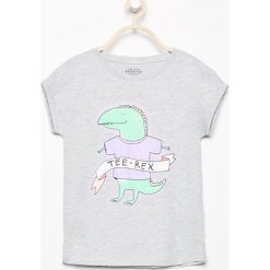 T-shirt z dinozaurem - Jasny szar. T-shirty damskie marki Reserved. W wyprzedaży za 14.99 zł.