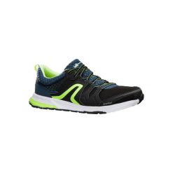 Buty męskie do chodu sportowego PW 240 czarno-żółte. Czarne buty sportowe męskie NEWFEEL, z gumy. Za 129.99 zł.