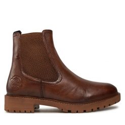 Botki s.Oliver. Brązowe botki damskie S.Oliver, bez obcasa, na płaskiej podeszwie, bez zapięcia. Za 409.99 zł.