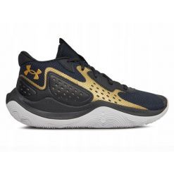 Buty do koszykówki męskie UNDER ARMOUR JET'23 JET'23 dodatek skóry. Czerwone buty sportowe męskie Under Armour, ze skóry, bez zapięcia, do koszykówki. Za 399.00 zł.