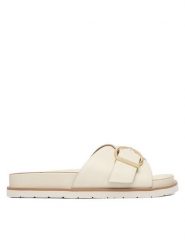 Gant Klapki 32501254 Biały. Białe klapki damskie GANT, bez wzorów, ze skóry, bez obcasa. Za 459.99 zł.