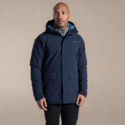 Kurtka wodoodporna z kapturem termiczna Craghoppers Lorton II. Niebieskie kurtki męskie Craghoppers, bez wzorów, z puchu, sportowe, z kapturem. Za 682.20 zł.
