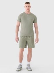 4F Spodenki treningowe szybkoschnące męskie - khaki XXL. Brązowe krótkie spodenki sportowe męskie 4f, m, bez wzorów, z dzianiny, na fitness i siłownię. Za 59.99 zł.