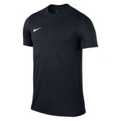 Koszulka Męska Piłkarska Nike Park VII. Czarne koszulki sportowe męskie Nike, m, bez wzorów, z materiału, bez kołnierzyka, bez ramiączek, do piłki nożnej, dri-fit (nike). Za 149.99 zł.