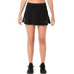 Damskie spódnico-spodenki Asics. Czarne szorty damskie Asics, l, bez wzorów, z materiału, klasyczne. Za 217.50 zł.
