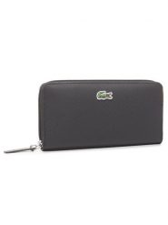 Lacoste Portfel L Zip Wallet NF2900PO Czarny. Czarne portfele damskie Lacoste, bez wzorów, ze skóry. Za 279.99 zł.