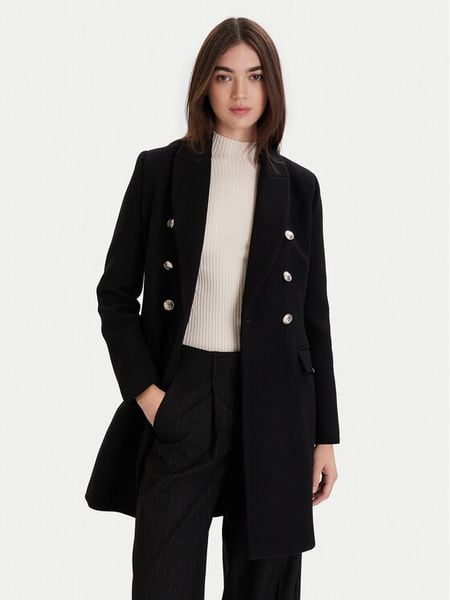 Morgan Płaszcz wełniany 252-GATIM.F Czarny Regular Fit. Czarne płaszcze damskie Morgan, na zimę, bez wzorów, z syntetyku, bez kaptura. Za 929.99 zł.