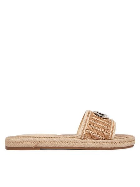 Guess Espadryle FLJKLI FAB03 Beżowy. Brązowe espadryle damskie Guess, z aplikacjami, z syntetyku, bez obcasa. Za 301.99 zł.