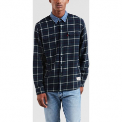 Levi's - Koszula Justin Timberlake. Brązowe koszule męskie marki Levi's, w kratkę, z bawełny, z klasycznym kołnierzykiem, z długim rękawem. Za 299.90 zł.