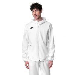 Kurtka z kapturem Kappa Irdum. Czarne kurtki męskie Kappa, l, bez wzorów, z materiału, sportowe, z kapturem. Za 279.00 zł.