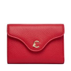 Portfel Coccinelle. Czerwone portfele damskie Coccinelle, bez wzorów. Za 649.99 zł.