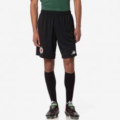 Szorty Red Star FC Ahorazip Pro 8 2024/25. Czarne krótkie spodenki sportowe męskie Kappa, bez wzorów, do piłki nożnej. Za 177.50 zł.