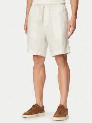 HUGO Szorty materiałowe Cino 262FW 50562792 Kremowy Straight Fit. Białe szorty męskie Hugo, l, bez wzorów, ze lnu. Za 449.99 zł.
