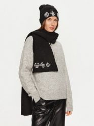 Guess Szalik AW5178 POL03 Czarny. Czarne czapki i kapelusze damskie Guess, z aplikacjami, z materiału. Za 269.99 zł.