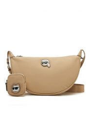 KARL LAGERFELD Torebka A1W30386 Beżowy. Brązowe torebki do ręki damskie KARL LAGERFELD, bez wzorów, ze skóry, bez dodatków. Za 509.99 zł.