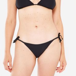 Dół kostiumu kąpielowego surfingowego damski Olaian Sofy Simi teksturowany. Czarne bikini damskie OLAIAN, xs, bez wzorów. Za 39.99 zł.