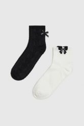 Skarpety 2-pack. Skarpety damskie MOODO, bez wzorów, z bawełny. Za 31.99 zł.