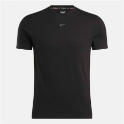 Koszulka Reebok Atlethe Tee. Czarne koszulki sportowe męskie Reebok, bez wzorów, bez kołnierzyka, bez ramiączek. Za 99.99 zł.