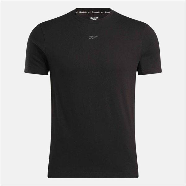 Koszulka Reebok Atlethe Tee. Czarne buty sportowe męskie Reebok, m, bez wzorów, z materiału, bez kołnierzyka, bez ramiączek, na fitness i siłownię. Za 119.99 zł.