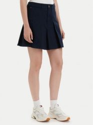Tommy Jeans Spódnica plisowana DW0DW23149 Granatowy Regular Fit. Niebieskie spódnice damskie Tommy Jeans, xl, bez wzorów, z bawełny, plisowane. Za 369.99 zł.