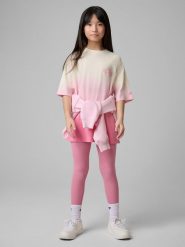 4F Legginsy prążkowane dziewczęce - różowe 164 (13-14 lat). Czerwone legginsy dla dziewczynek 4f, bez wzorów, z dzianiny. Za 59.99 zł.