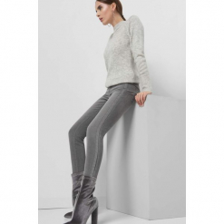 Jeansy skinny z lampasem. Szare jeansy damskie Orsay. Za 99.99 zł.