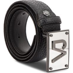 Pasek Męski VERSACE JEANS - D8YSBF07 70872 899. Czarne paski damskie Versace Jeans, w paski, z jeansu. W wyprzedaży za 379.00 zł.