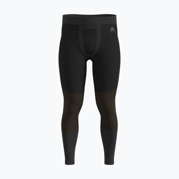 Spodnie termoaktywne męskie ODLO Fundamentals Performance Warm Bl Bottom Long. Czarne spodnie snowboardowe męskie Odlo, l, bez wzorów, z materiału, narciarskie. Za 169.99 zł.