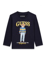 Guess Bluzka N6BI04 K5854 Granatowy Regular Fit. Niebieskie t-shirty dla chłopców Guess, z aplikacjami, z bawełny, bez ramiączek. Za 114.99 zł.