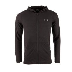 Bluza Under Armour Threadborne Fitted FZ. Czarne bluzy sportowe męskie Under Armour, xl, bez wzorów, z materiału, bez kaptura, na fitness i siłownię. Za 381.25 zł.