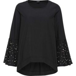 Bluzka tunikowa z perełkami bonprix czarny. Bluzki damskie marki bonprix. Za 99.99 zł.