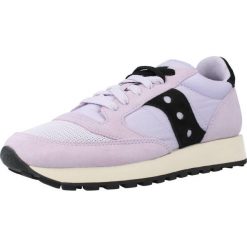 Buty SAUCONY JAZZ VINTAGE SUEDE LOGO Fioletowy. Czarne obuwie sportowe damskie Saucony, bez wzorów, ze skóry, na fitness i siłownię. Za 352.99 zł.