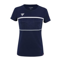 Koszulka tenisowa damska Tecnifibre Team Tech Tee. Niebieskie koszulki sportowe damskie TECNIFIBRE, xl, bez wzorów, sportowe, bez kołnierzyka. Za 224.50 zł.