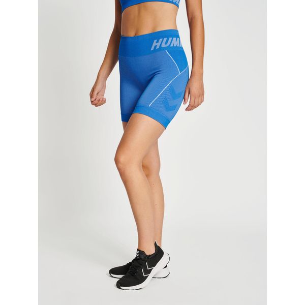 Damskie buty z wysokim stanem na udach Hummel TE Christel. Niebieskie obuwie sportowe damskie Hummel, bez wzorów, z materiału, rowerowe. Za 109.50 zł.