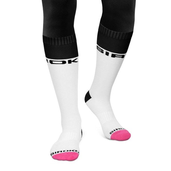 Skarpety snowboardowe Siroko Fuji White. Białe skarpety damskie SIROKO, bez wzorów, z bawełny. Za 63.00 zł.