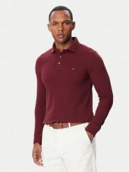 Tommy Hilfiger Polo 1985 MW0MW20182 Bordowy Regular Fit. Czerwone koszulki polo męskie Tommy Hilfiger, l, bez wzorów, z bawełny, bez ramiączek. Za 369.99 zł.