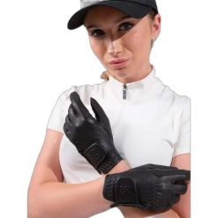 Damskie skórzane rękawiczki jeździeckie PS of Sweden Soft. Brązowe rękawiczki damskie PS OF SWEDEN, bez wzorów, ze skóry, klasyczne. Za 350.00 zł.