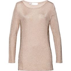 Sweter z połyskiem bonprix kolor czerwonego złota. Swetry damskie bonprix. Za 54.99 zł.
