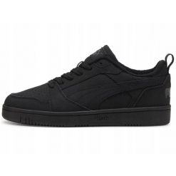 Buty męskie trampki sportowe Puma REBOUND V6 LOW NUBUCK. Czarne trampki męskie Puma, bez wzorów, z nubiku, sportowe, bez zapięcia. Za 255.00 zł.