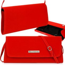 Beltimore Czerwona Damska Torebka Kopertówka wieczorowa Beltimore W65. Czerwone kopertówki damskie Beltimore, bez wzorów, wizytowe, bez dodatków. Za 87.99 zł.