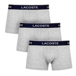 Bokserki Lacoste szare, zestaw 3 sztuk. Szare bokserki męskie Lacoste, m, bez wzorów, z bawełny. Za 206.75 zł.