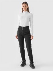 4F Spodnie skiturowe softshell membrana 5000 damskie - czarne XS. Czarne spodnie materiałowe damskie 4f, m, bez wzorów, z dzianiny. W wyprzedaży za 139.99 zł.