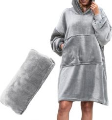 Froster Bluzair - Bluza koc - Jasny szary. Szare bluzy damskie Froster, bez wzorów, bez kaptura. Za 156.00 zł.