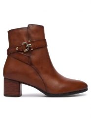Pikolinos Botki Calafat W1Z-8914 Brązowy. Brązowe botki damskie Pikolinos, ze skóry, bez obcasa, na słupku, bez zapięcia. Za 759.99 zł.
