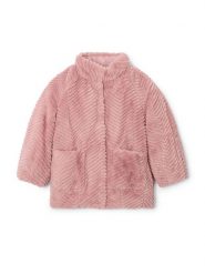 Mayoral Futro 4441 Różowy Regular Fit. Czerwone kurtki i płaszcze dla dziewczynek Mayoral, bez wzorów, z futra, bez kaptura. Za 229.99 zł.