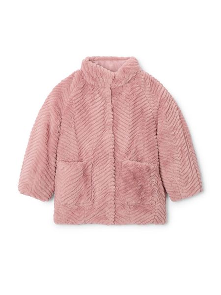 Mayoral Futro 4441 Różowy Regular Fit. Czerwone kurtki i płaszcze dla dziewczynek Mayoral, bez wzorów, z futra, bez kaptura. Za 239.99 zł.